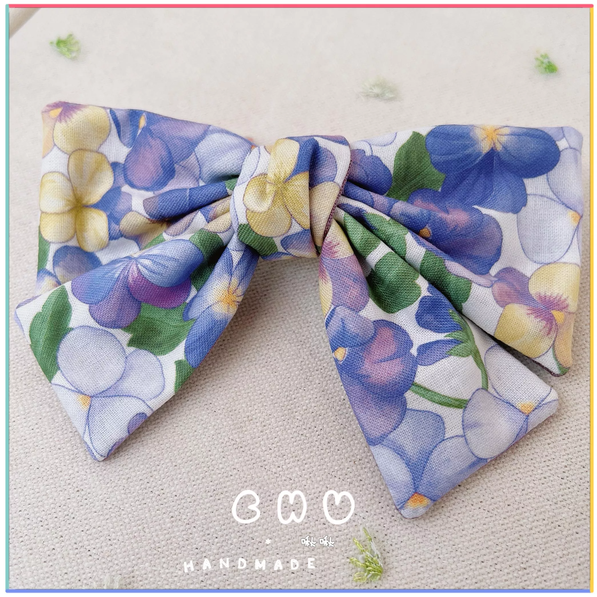 日日春💜｜啾啾 彈簧髮夾