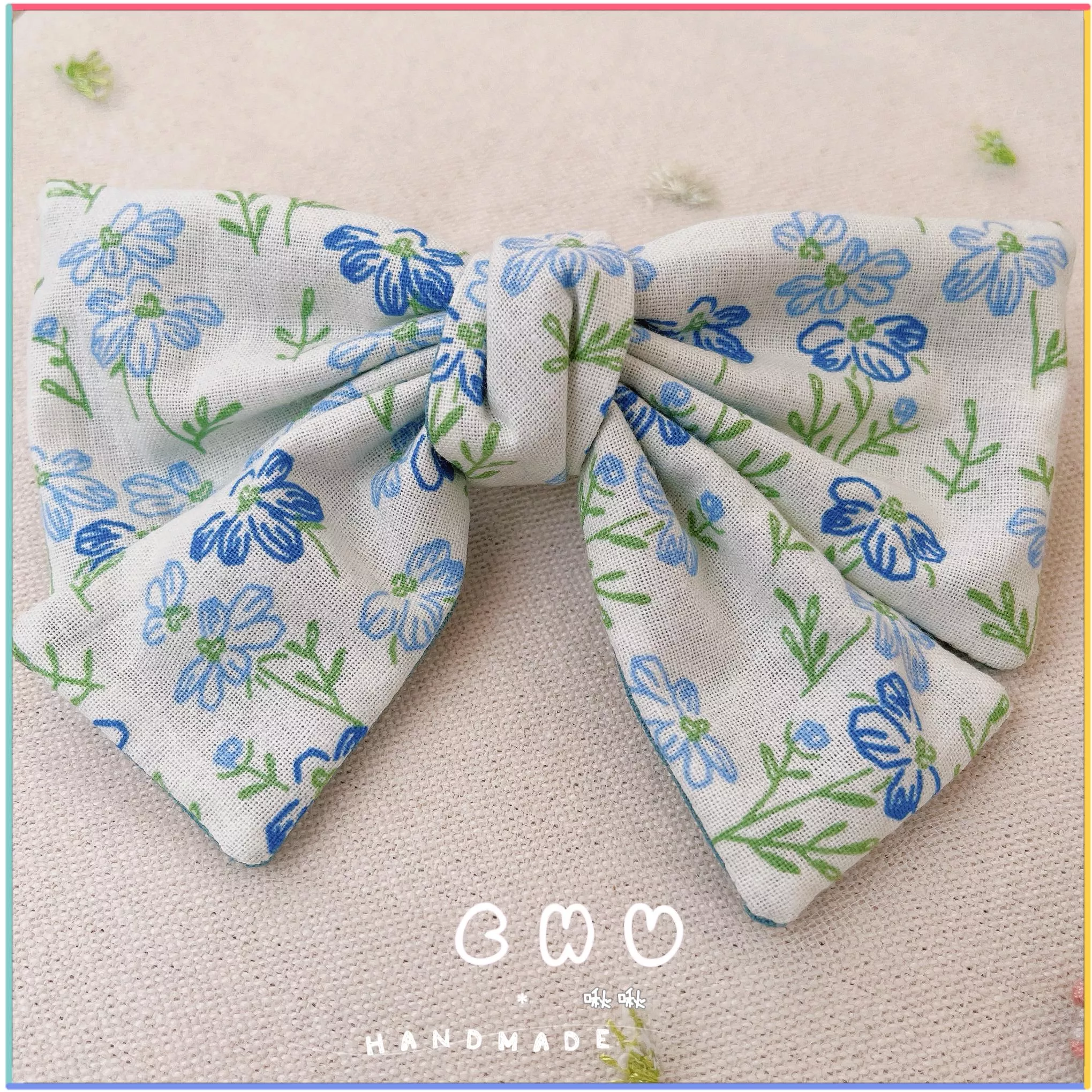 粉蝶花｜啾啾 彈簧髮夾