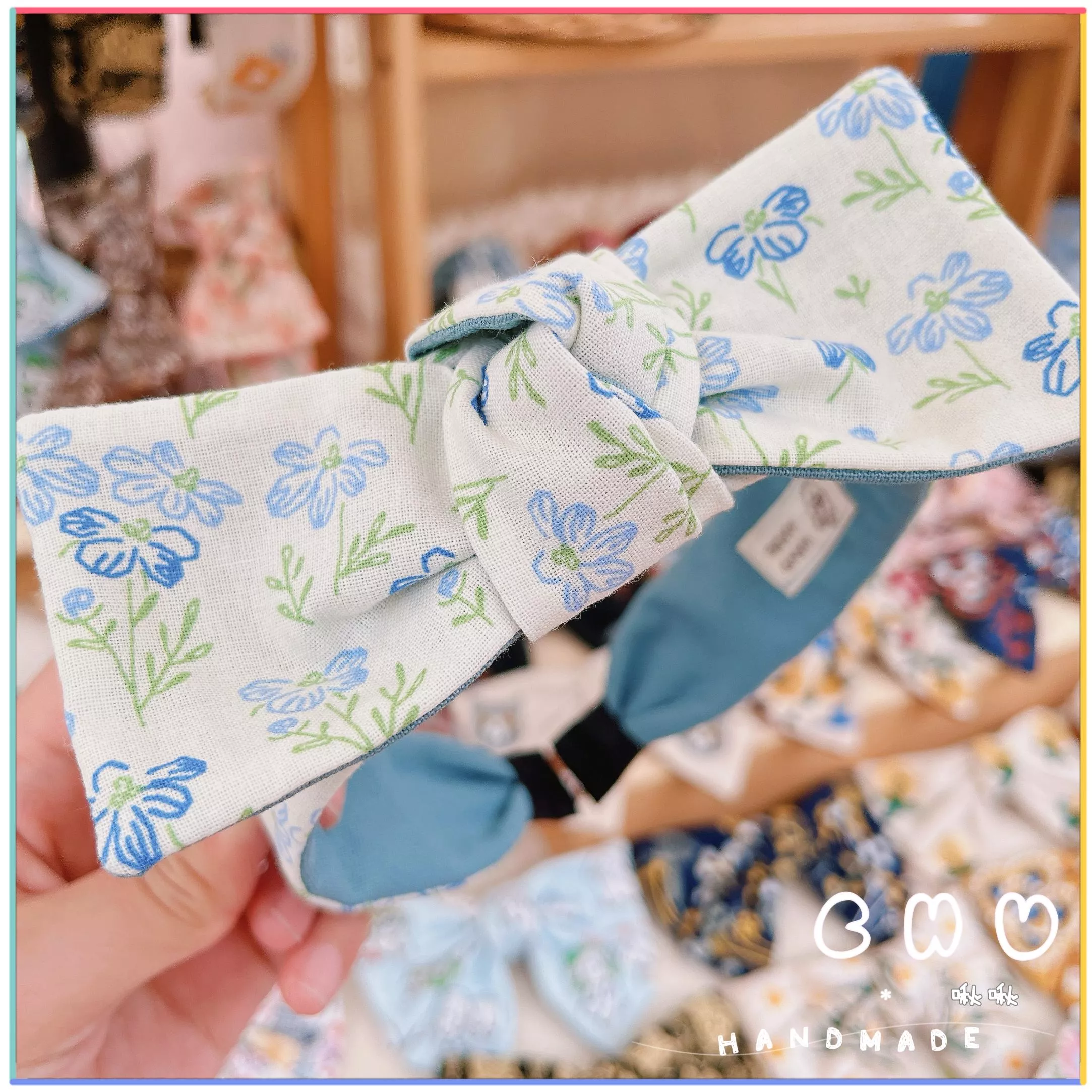 粉蝶花｜細版 蝴蝶結 髮箍