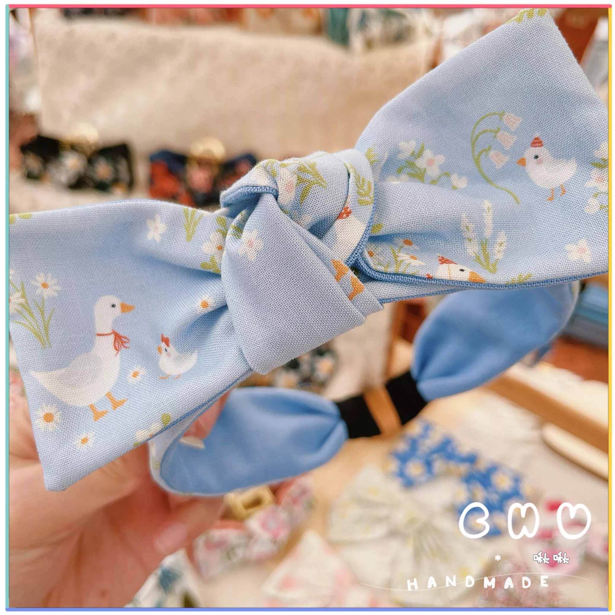 🎀 鴨鴨｜細版 蝴蝶結 髮箍