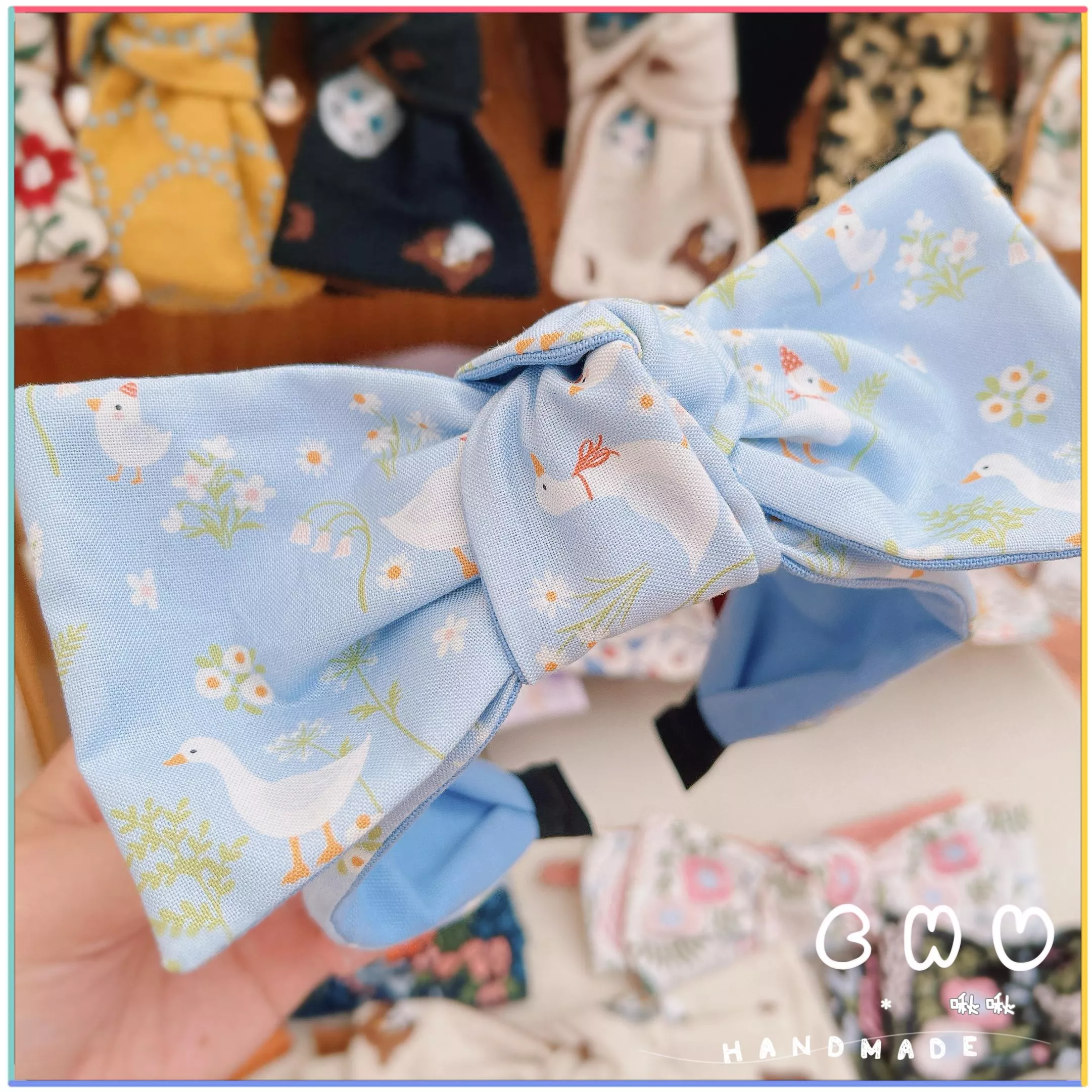 鴨鴨 🎀｜寬版 蝴蝶結 髮箍