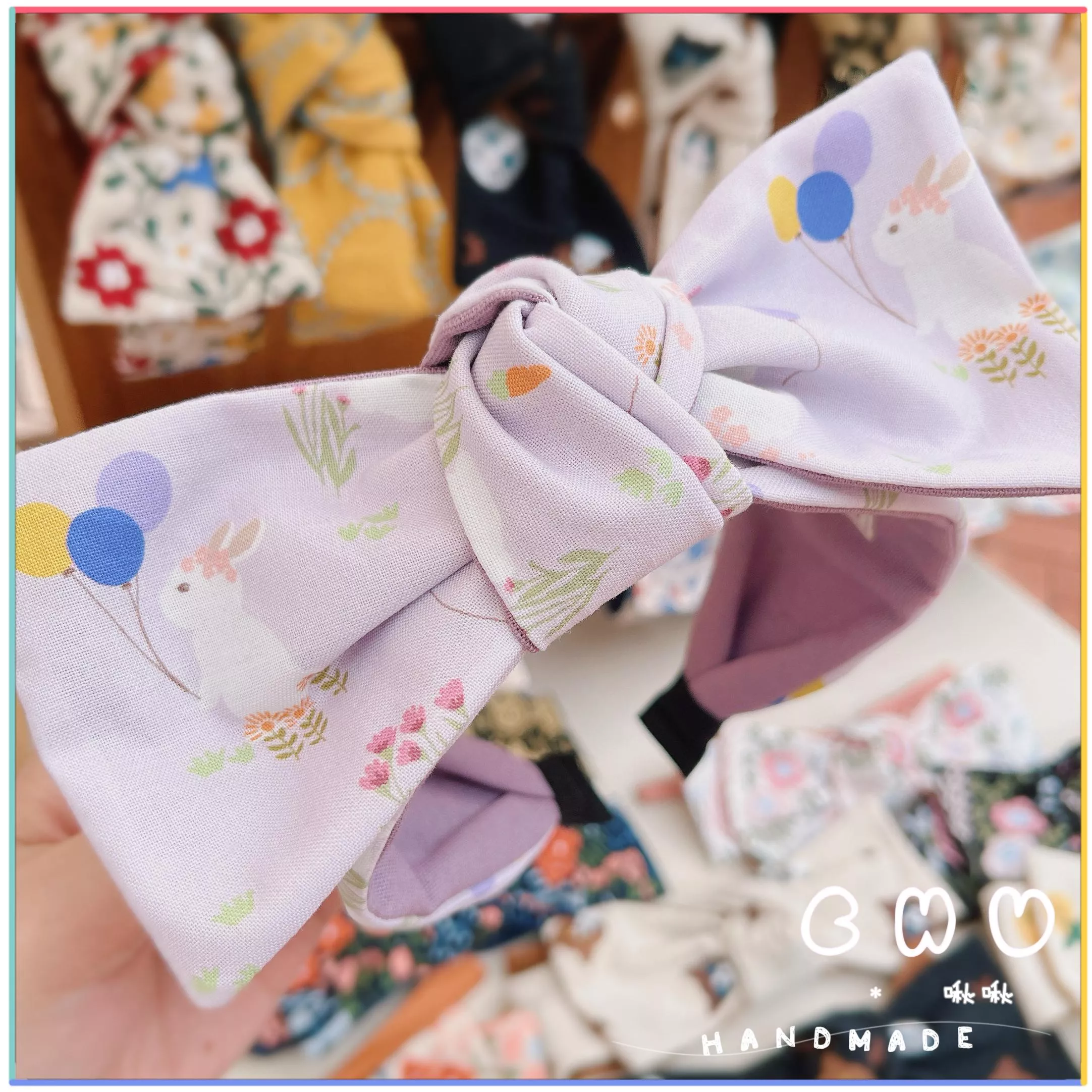 🎈兔兔｜寬版 蝴蝶結 髮箍