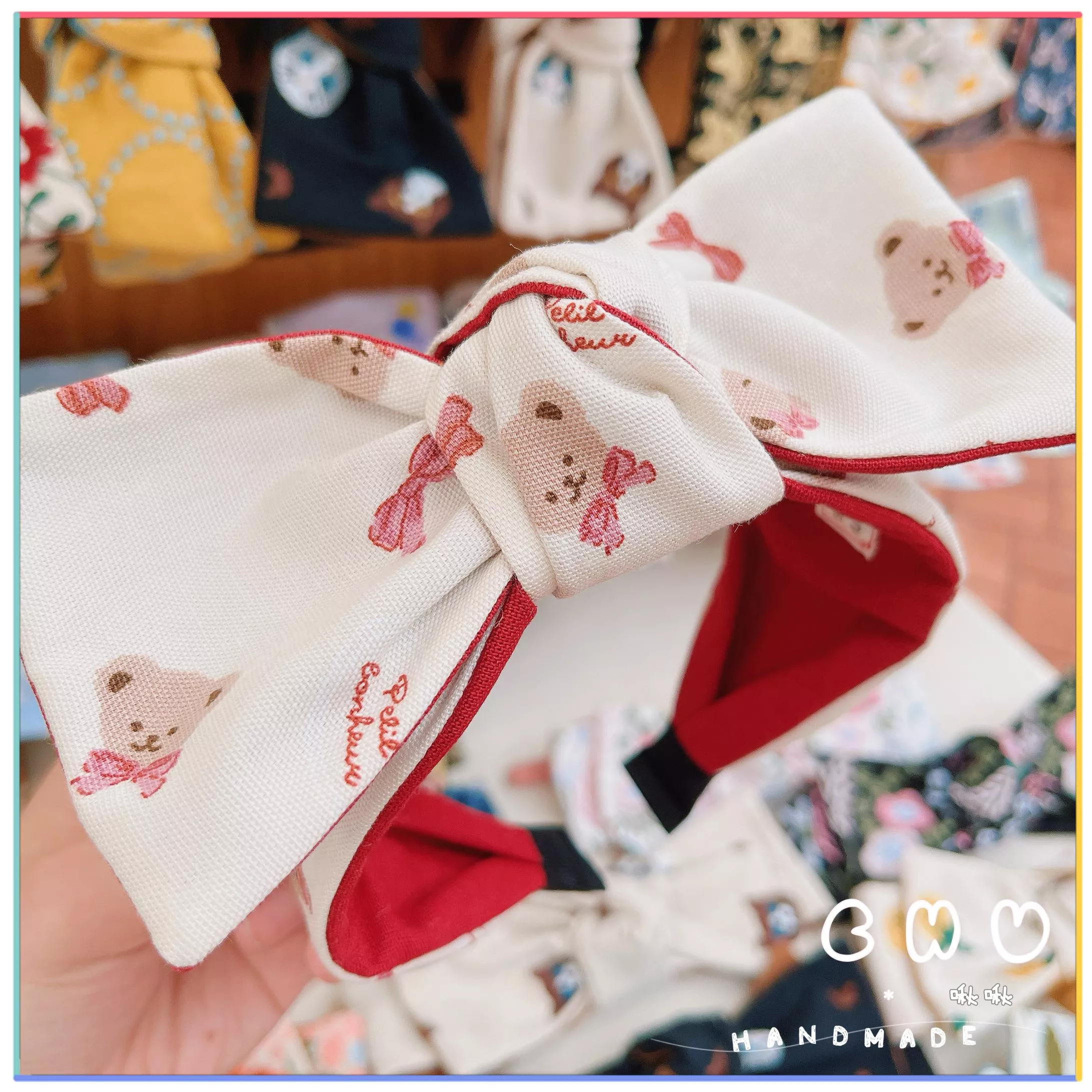 🎀 小熊｜寬版 蝴蝶結 髮箍