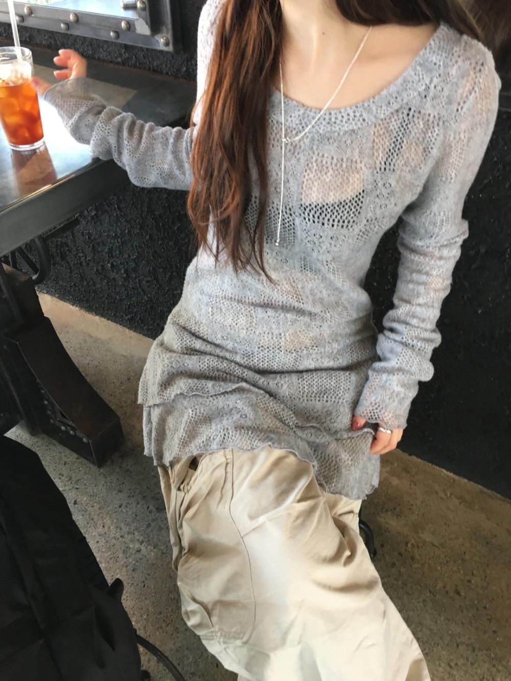 Knit mini ops/top(4color)