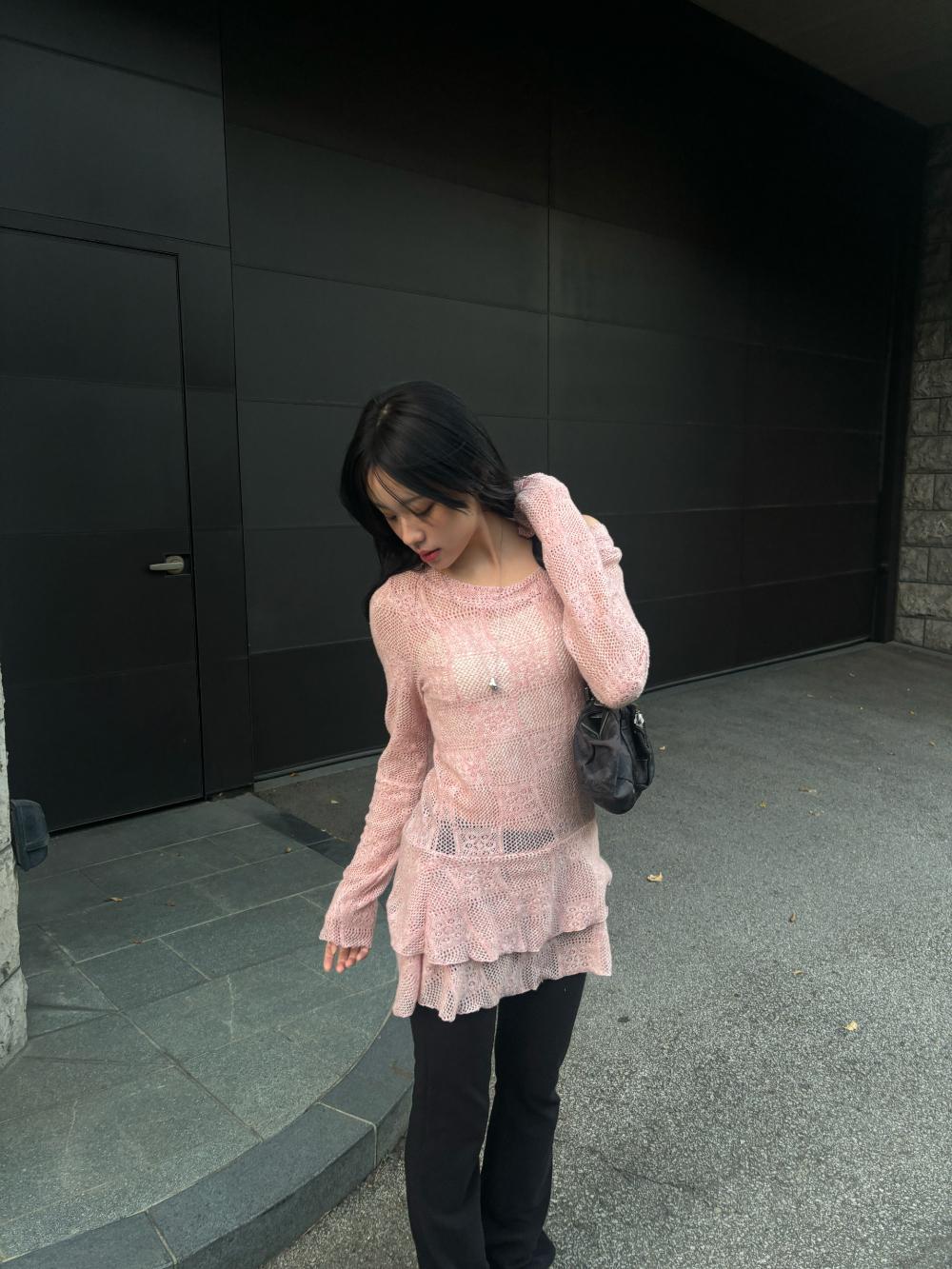 Knit mini ops/top(4color)
