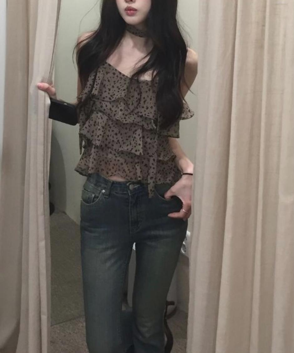 leo scarf blouse(2color)
