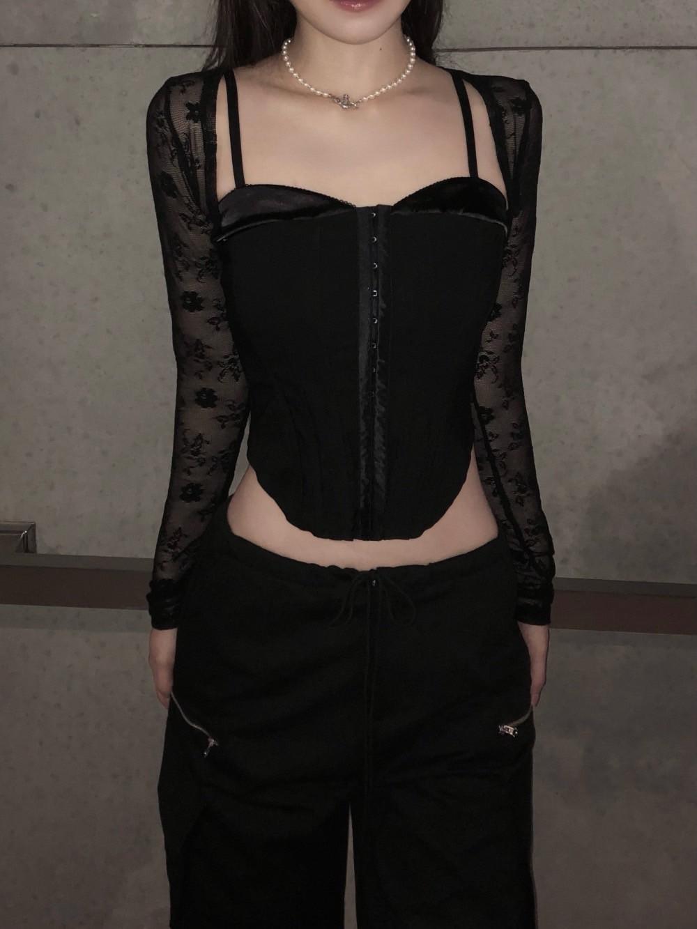 Lace short cardigan(2color)