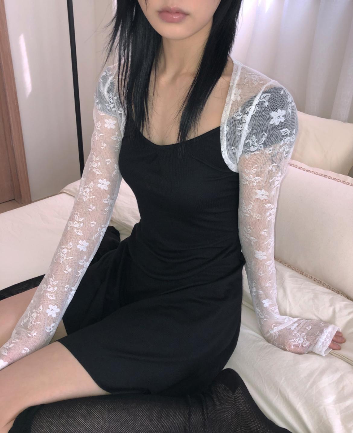 Lace short cardigan(2color)