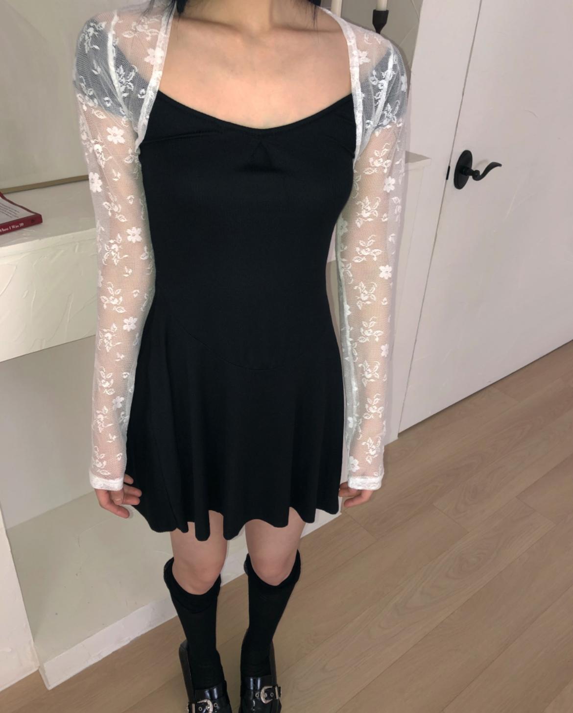 Lace short cardigan(2color)
