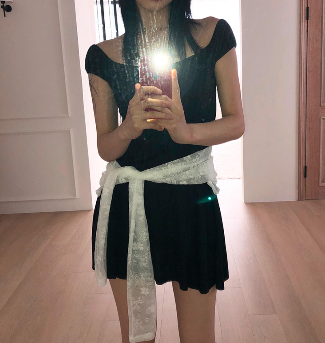 Lace short cardigan(2color)