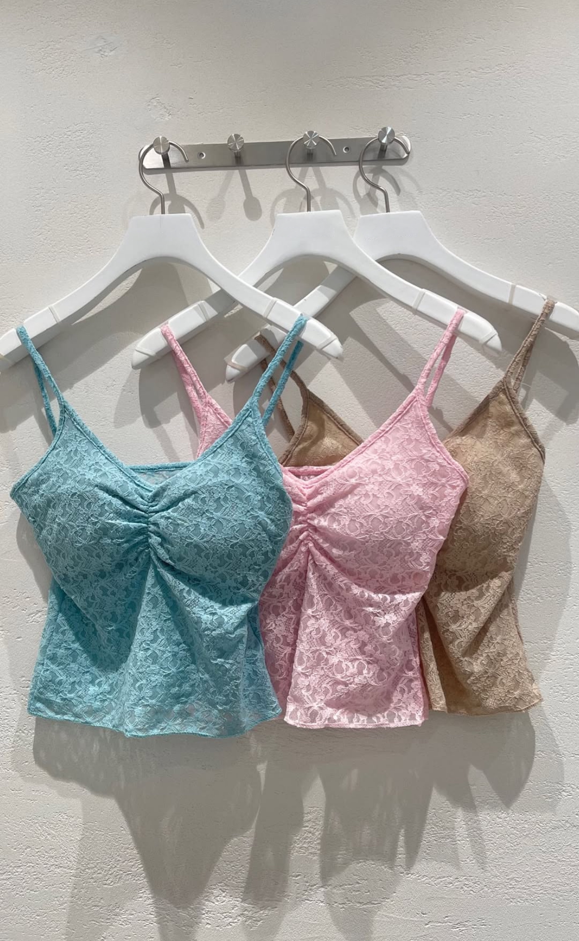 Hearts lace bra top(5color)