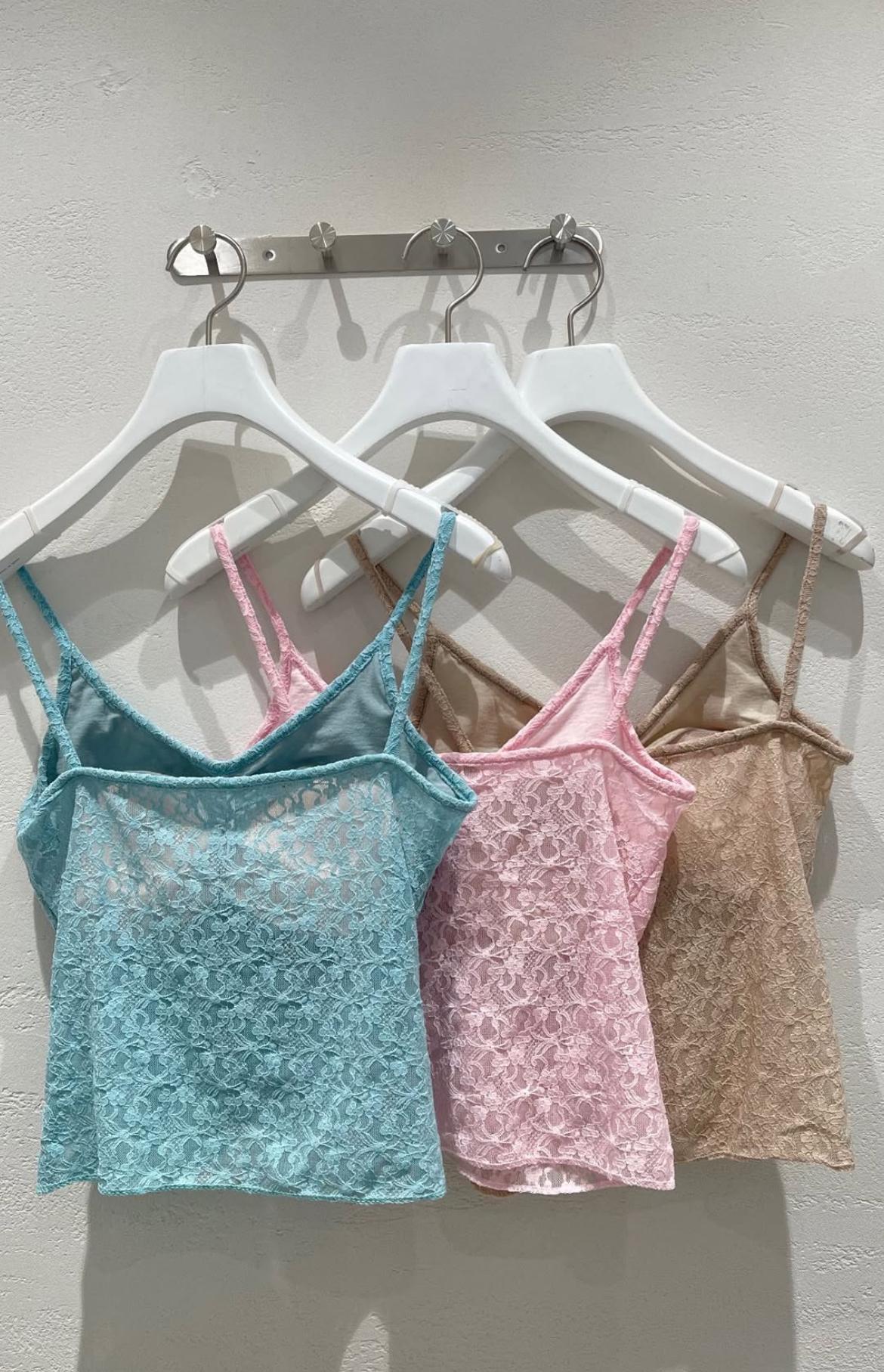 Hearts lace bra top(5color)