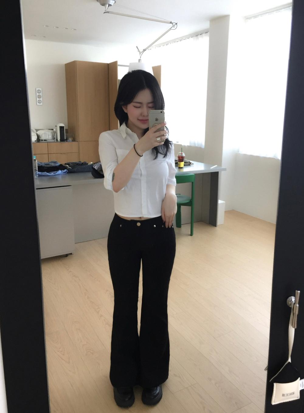 (OOTJ)stud pocket bootcut pt