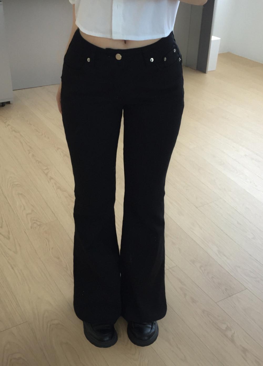 (OOTJ)stud pocket bootcut pt
