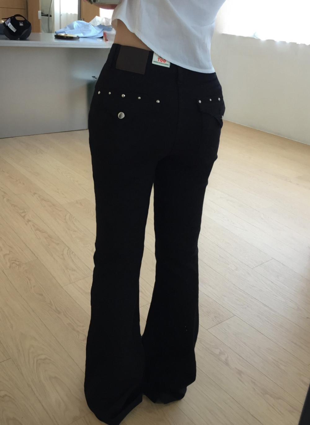 (OOTJ)stud pocket bootcut pt