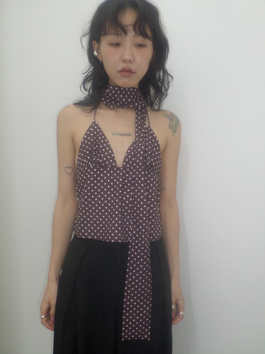 Jerry Dot Tie Backless Sleeveless