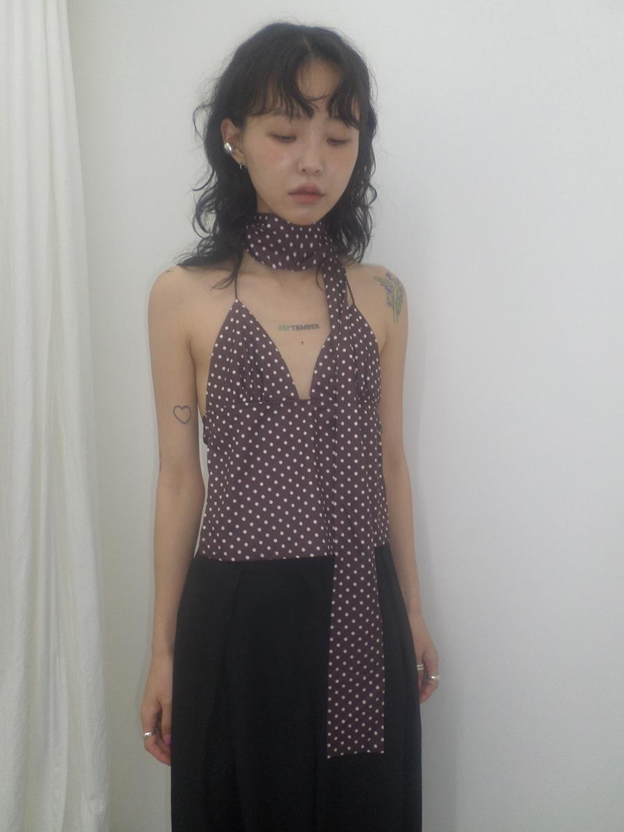 Jerry Dot Tie Backless Sleeveless