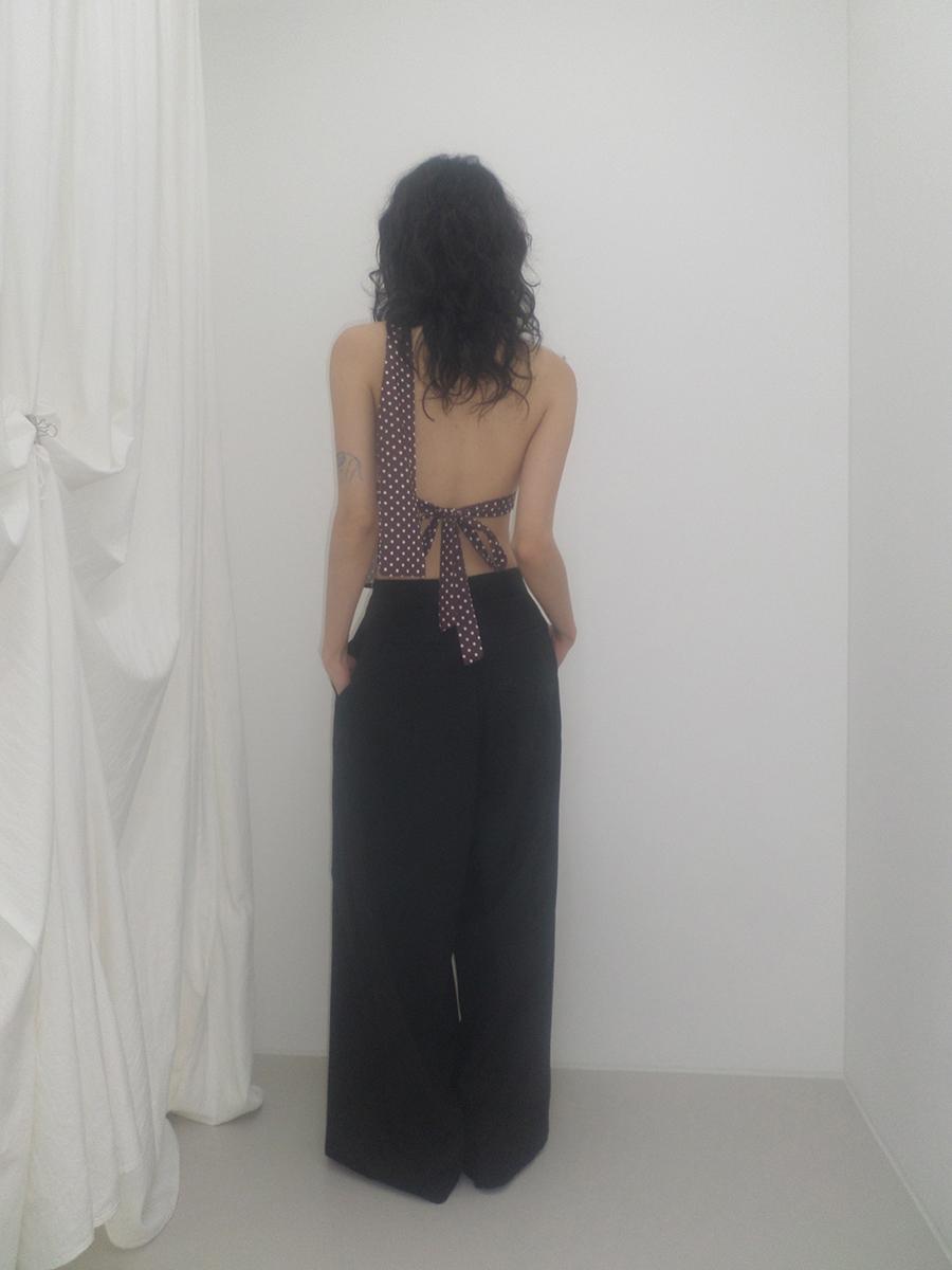 Jerry Dot Tie Backless Sleeveless
