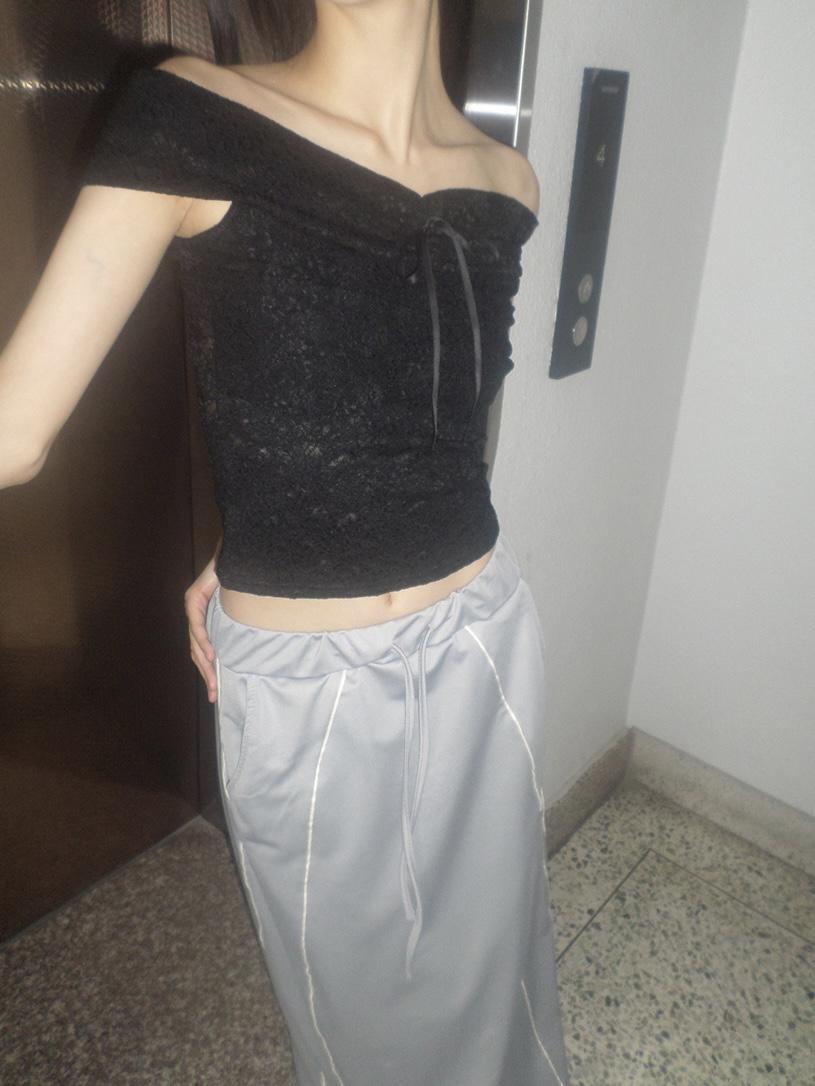Misty Rose Lace Crop Sleeveless (3color)