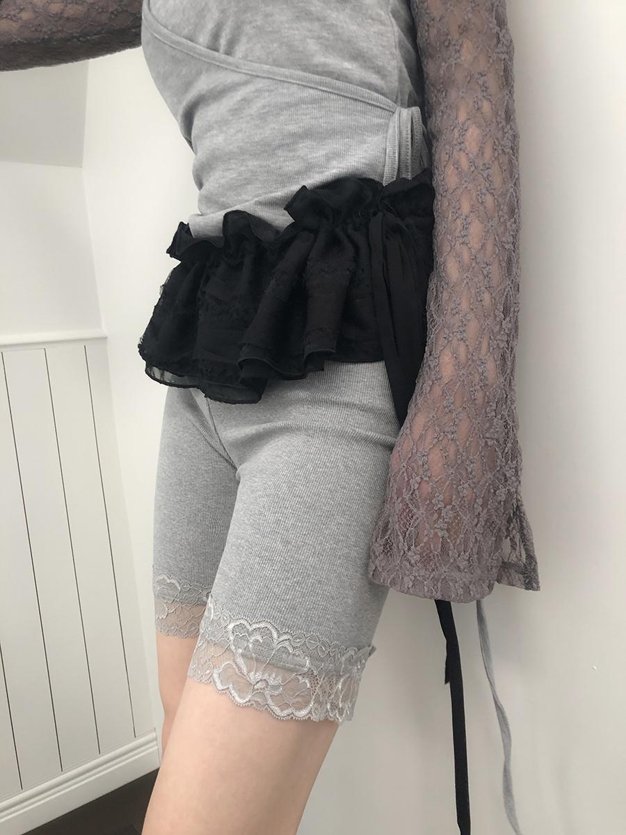 Lace Biker Shorts (3color)