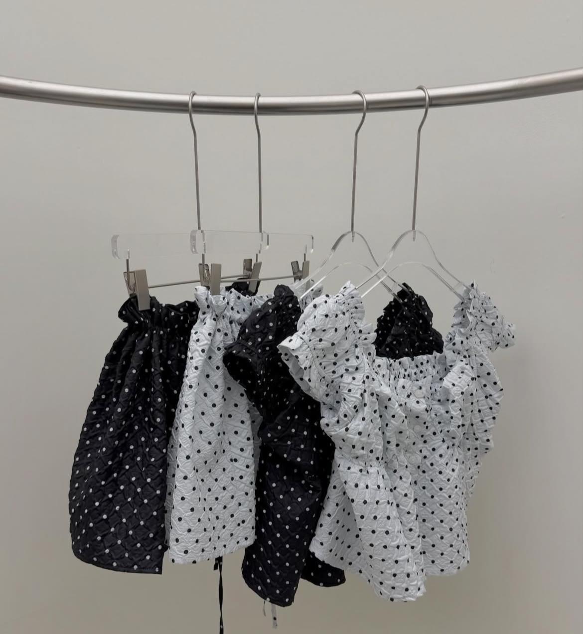 Baby dot blouse set(2color)