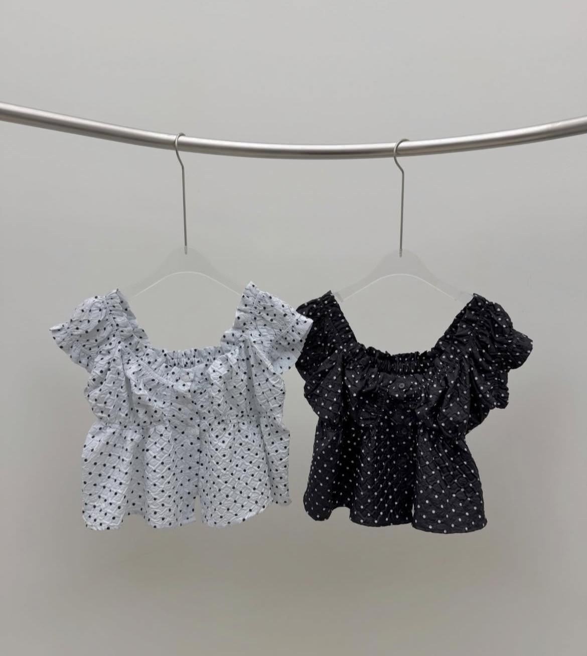 Baby dot blouse set(2color)