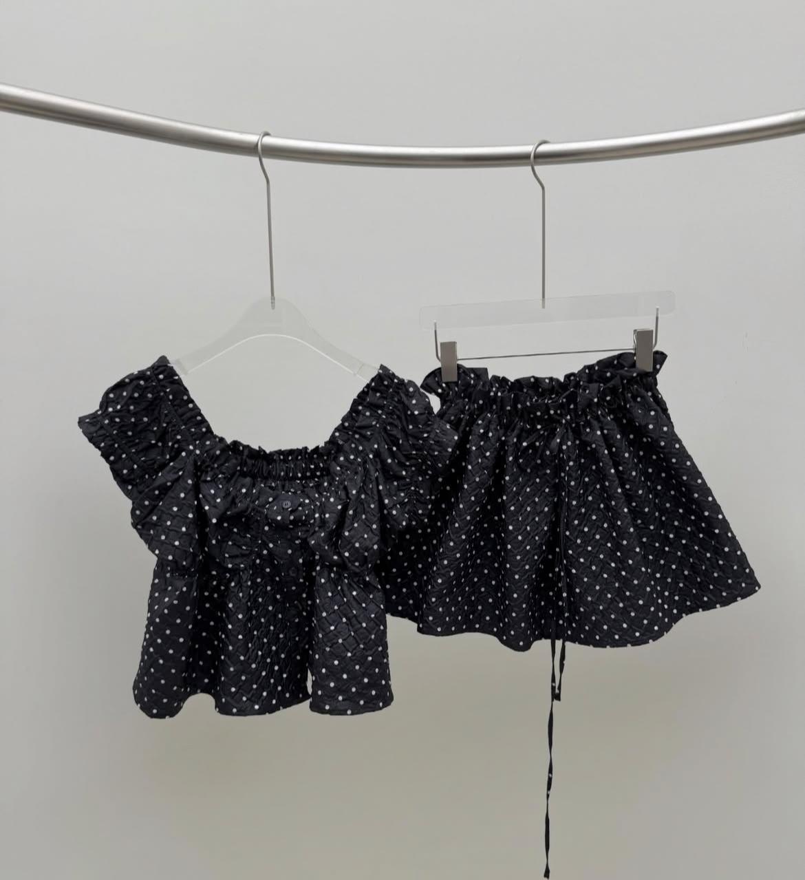Baby dot blouse set(2color)
