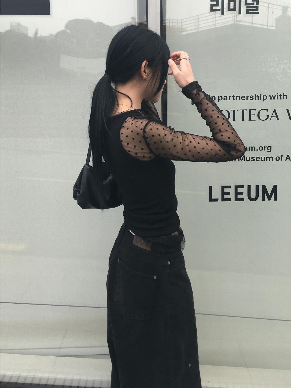 Dot see through T(2color)