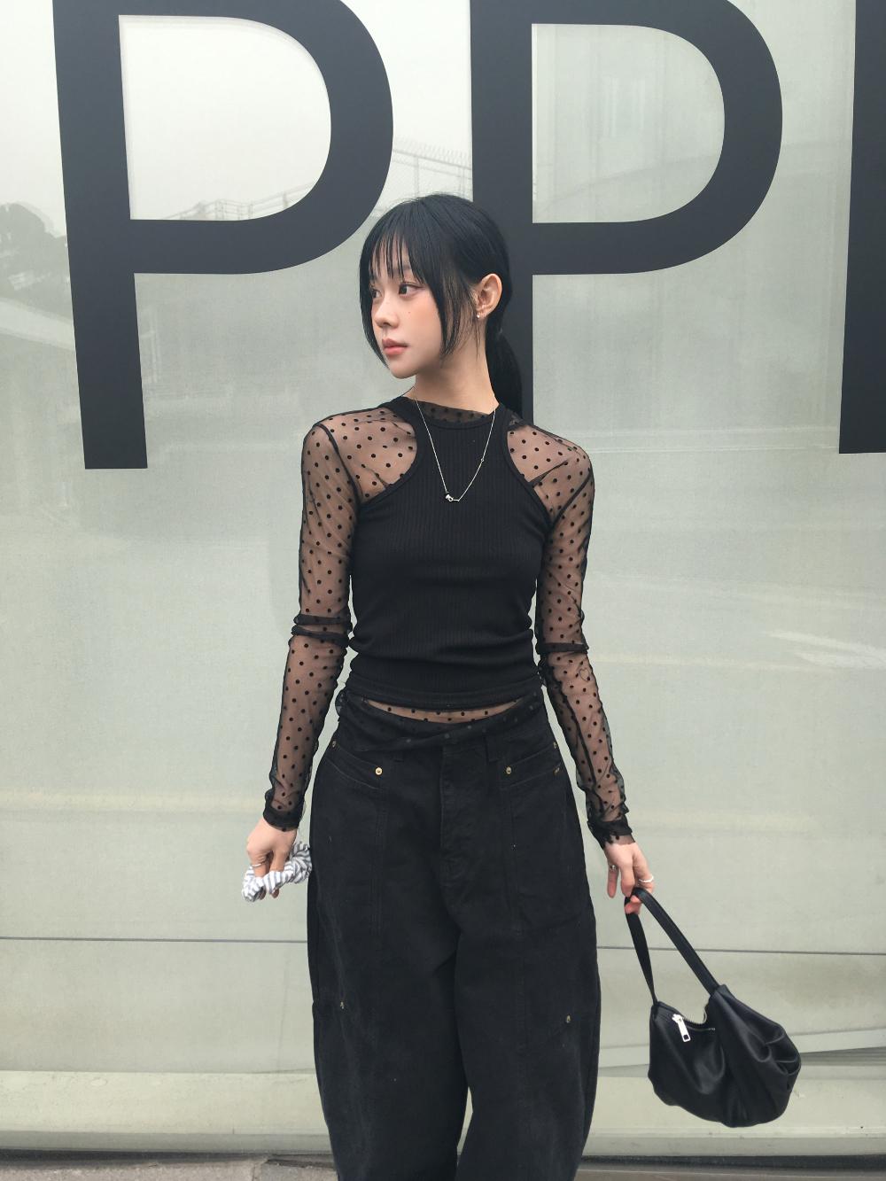 Dot see through T(2color)