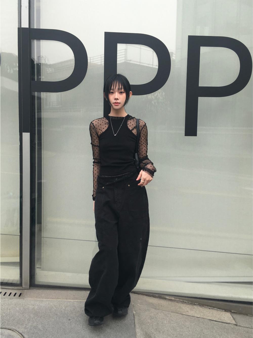 Dot see through T(2color)