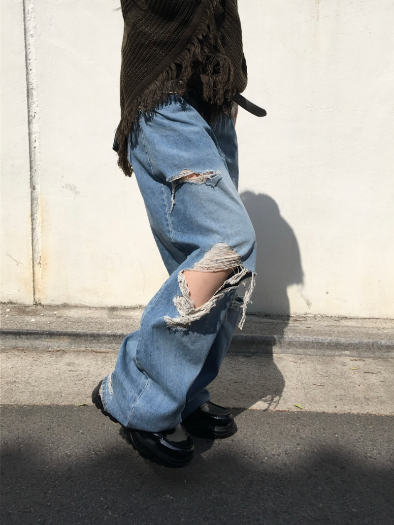 (OOTJ)Ripped damage jeans