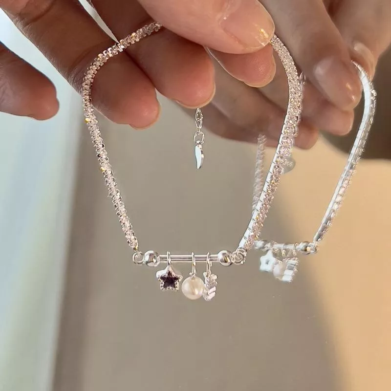 星光燦爛珍珠純銀手鍊