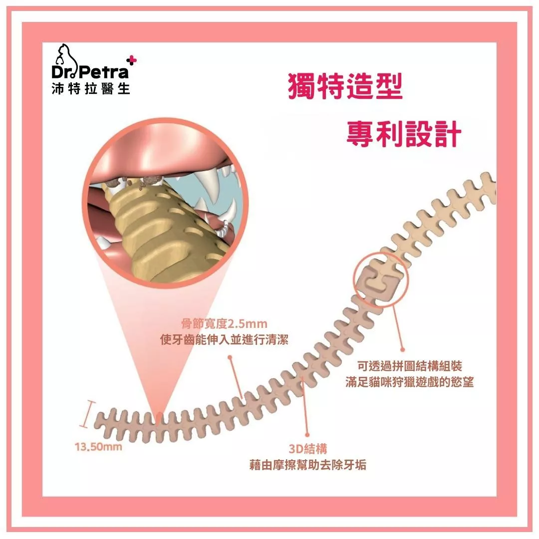 【沛特拉醫生】貓咪潔牙棒 鮭魚口味(20入)