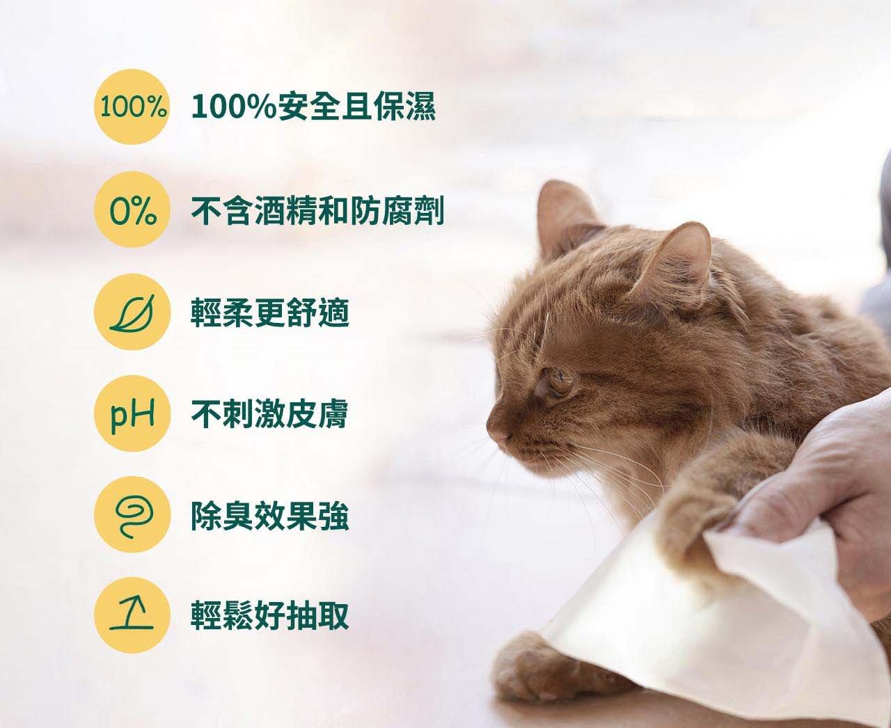 【天然密碼】銀離子寵物濕紙巾100抽