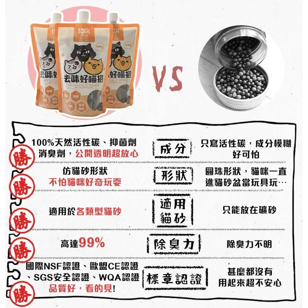 【貓樂園】去味好喵招 貓砂除臭活性碳 385g