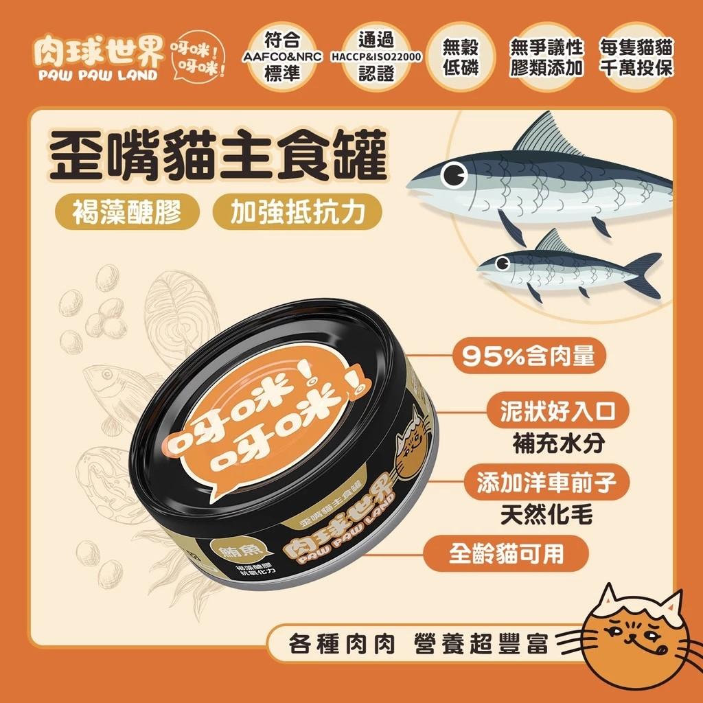 【肉球世界】歪嘴貓機能肉泥主食罐 80g