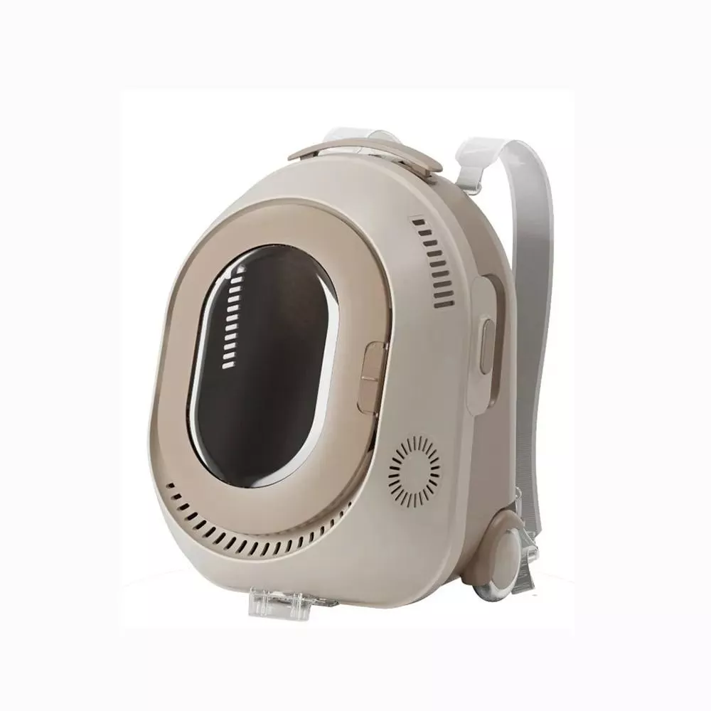 【Petko】多功能三用智能風扇透氣拉桿外出包（咖啡色）