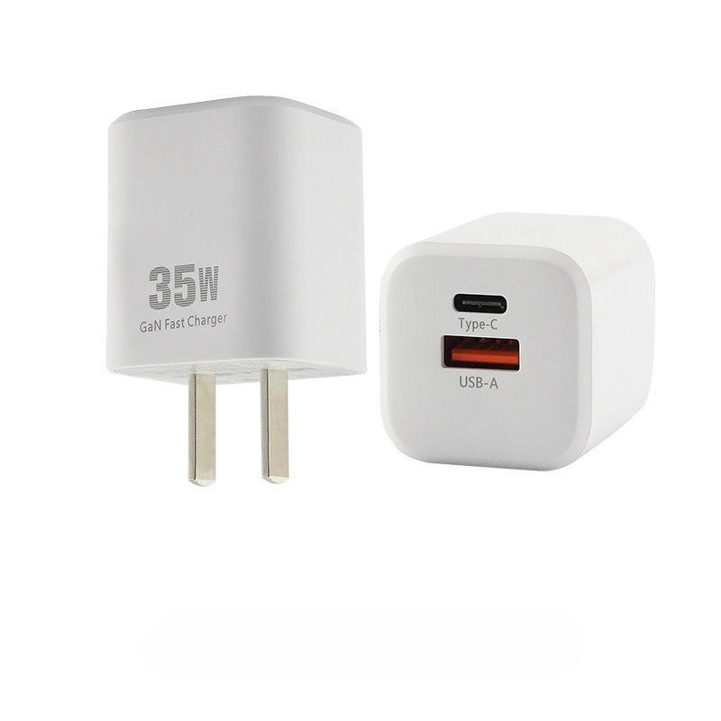 充電頭 35w快充 PD氮化鎵 雙孔豆腐頭 適用iPhone16-8 三星安卓 BSMI認證 電源供應器