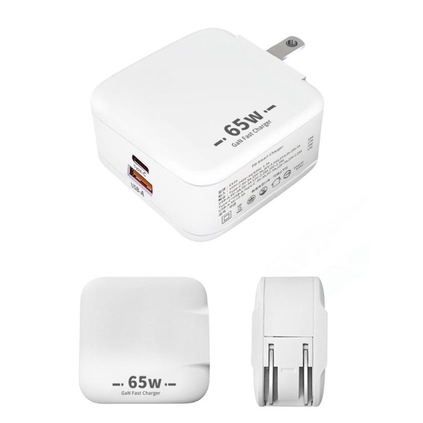 PD快充頭 65w充電頭 雙孔1A1C 電源供應器 iPhone快充頭 BSMI認證