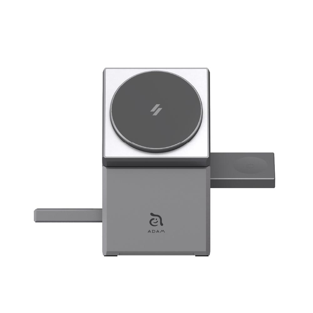 【ADAM亞果元素】 充電座 MagQube Qi2 Magsafe充電 Qi2充電認證 充電座 智慧型三合