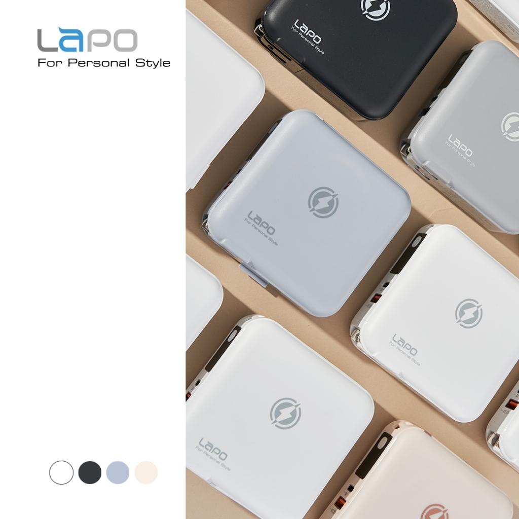 【LAPO】二代 行動電源 【下單直接免運 】大容量 快充行動電源 多功能無線充 自帶快充線 LAPO原廠保固 當天出貨