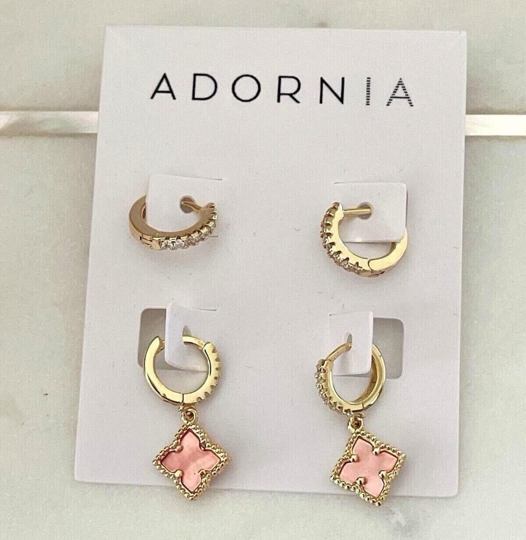 ADORNIA 美國珍珠母貝耳環套組｜小眾品牌設計款