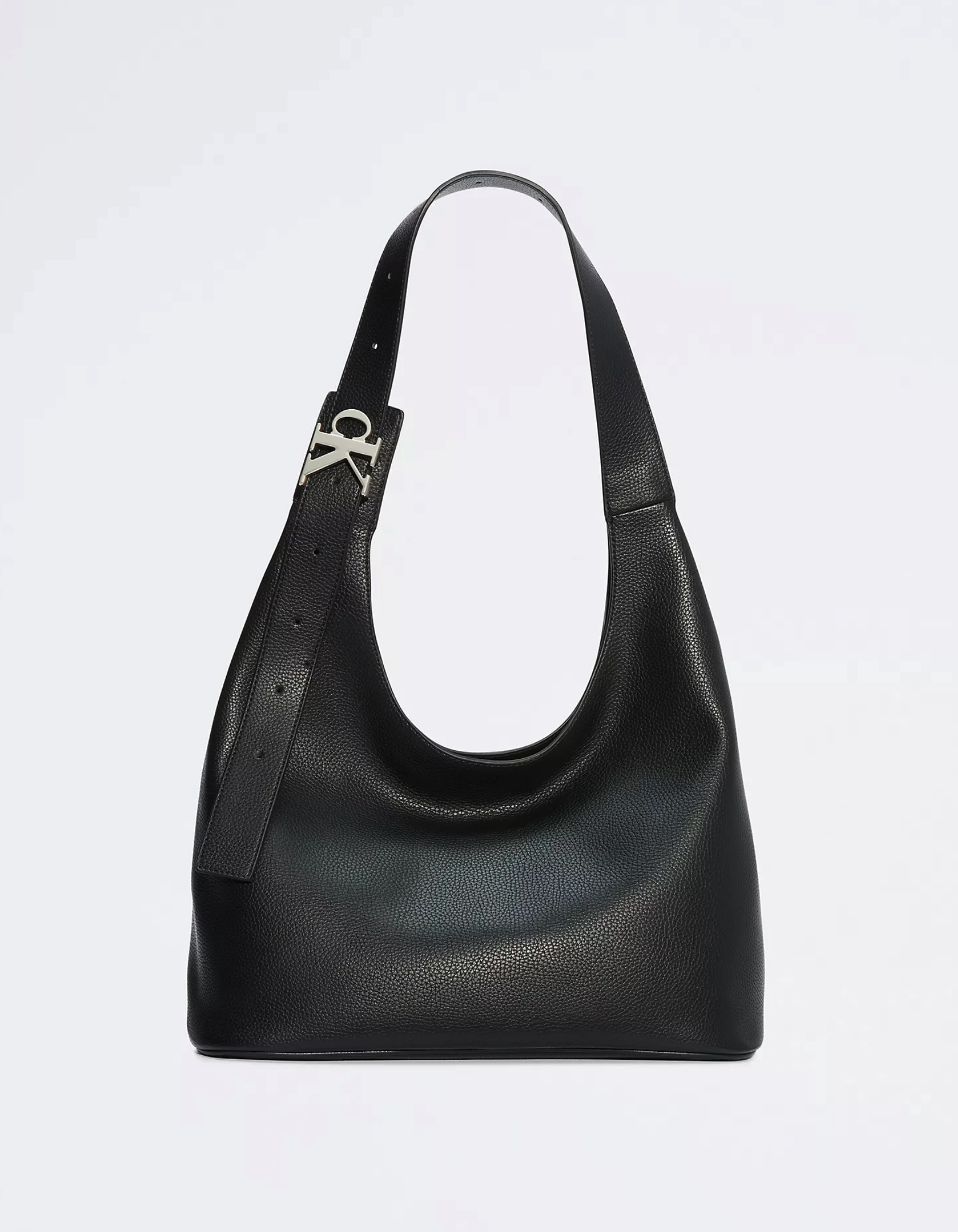 Calvin Klein Archive Hardware Buckle 大容量 Hobo 肩背包｜黑色