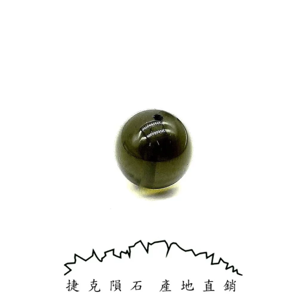 [12mm隕石圓珠] [捷克產地直銷 保證真品]  2.19g 招財、避邪、好運到