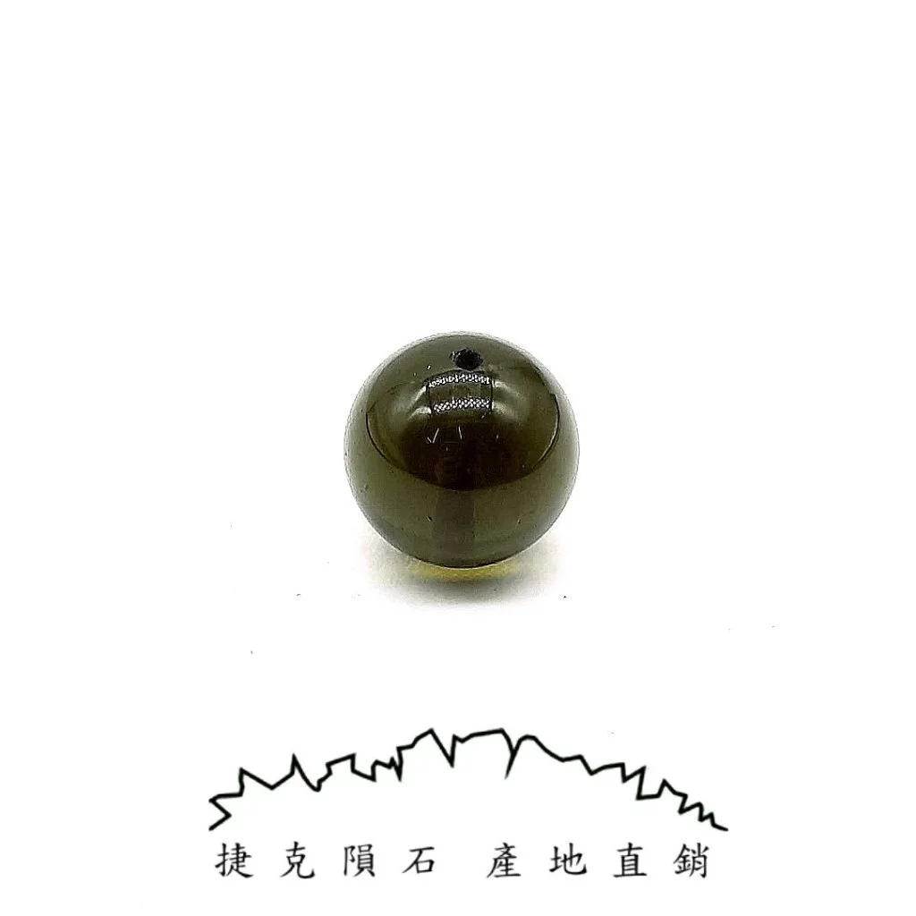[12mm隕石圓珠] [捷克產地直銷 保證真品]  2.19g 招財、避邪、好運到