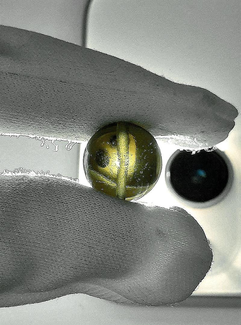 [12mm隕石圓珠] [捷克產地直銷 保證真品]  2.19g 招財、避邪、好運到