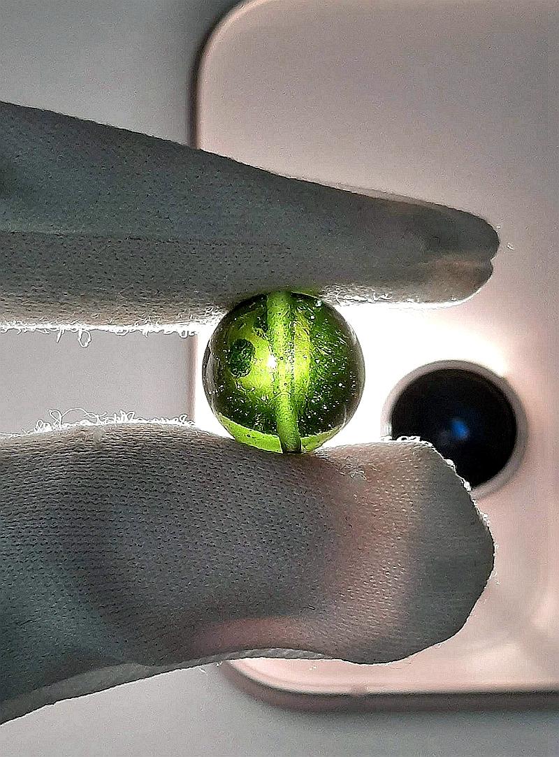 [12mm隕石圓珠] [捷克產地直銷 保證真品] 2.12g 招財、避邪、好運到
