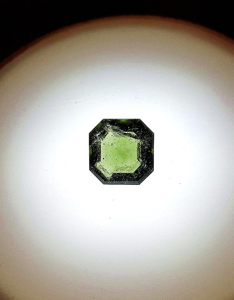 [S036]  [捷克產地直銷 保證真品] 捷克隕石鑽切-正方多邊形12MM 6.1ct 招財、避邪、好運到