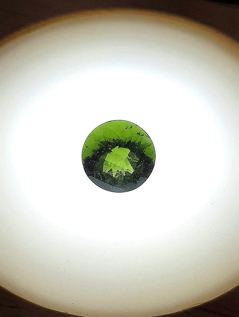 [S038]  [捷克產地直銷 保證真品] 捷克隕石鑽切-圓形13MM 7 ct 招財、避邪、好運到