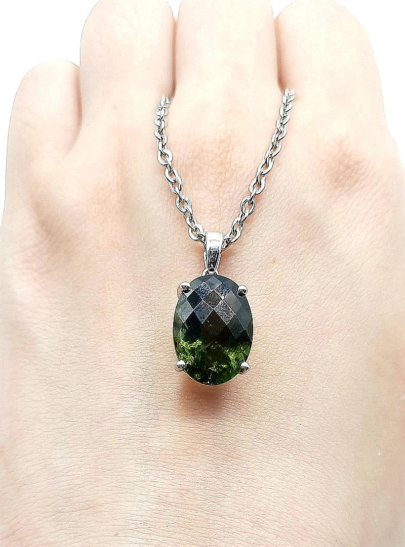 [J078]  [捷克隕石 產地直銷 保證真品] 橢圓10×14mm 捷克隕石項鍊